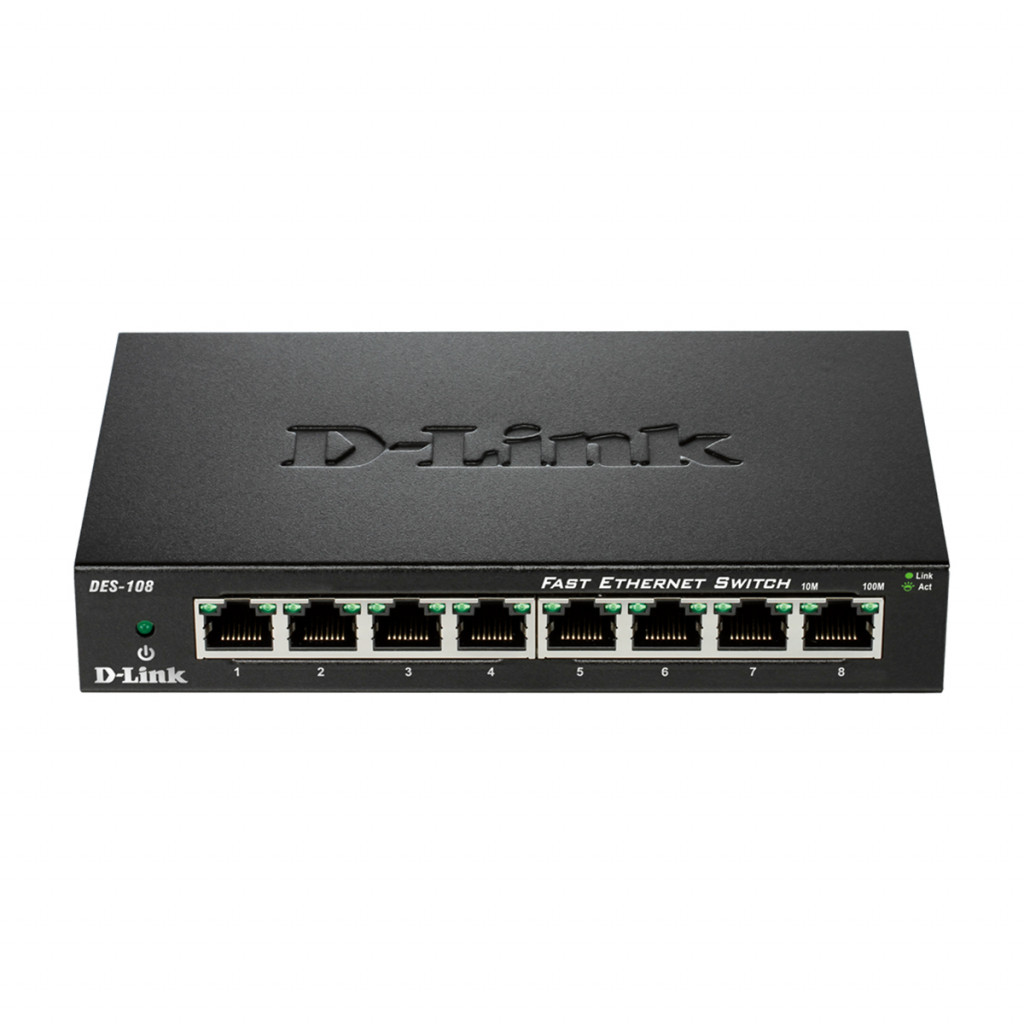 سوئیچ شبکه 8 پورت دی لینک مدل DES-108
